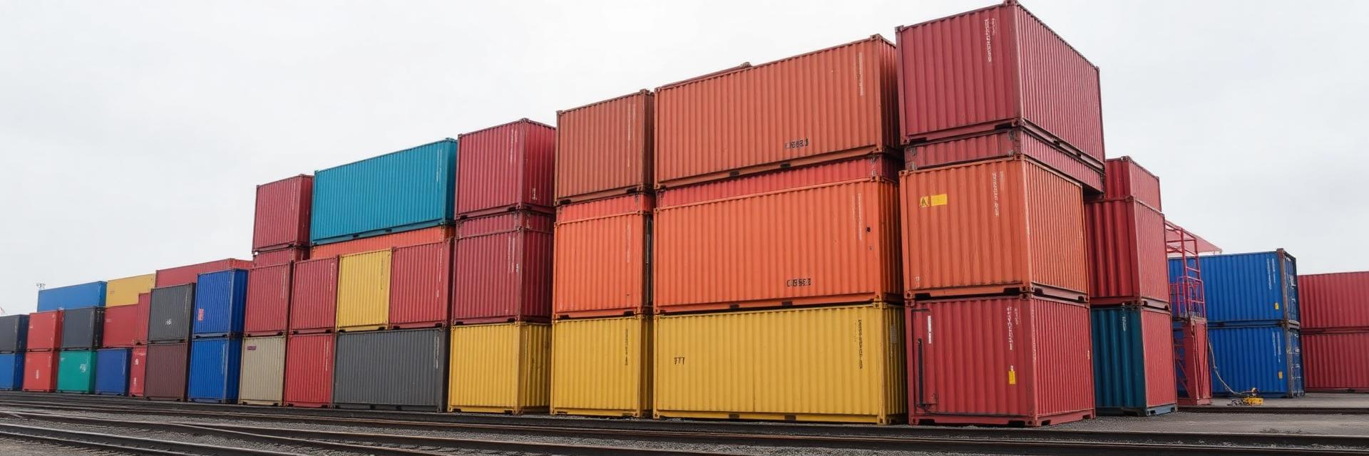 Container yard rows